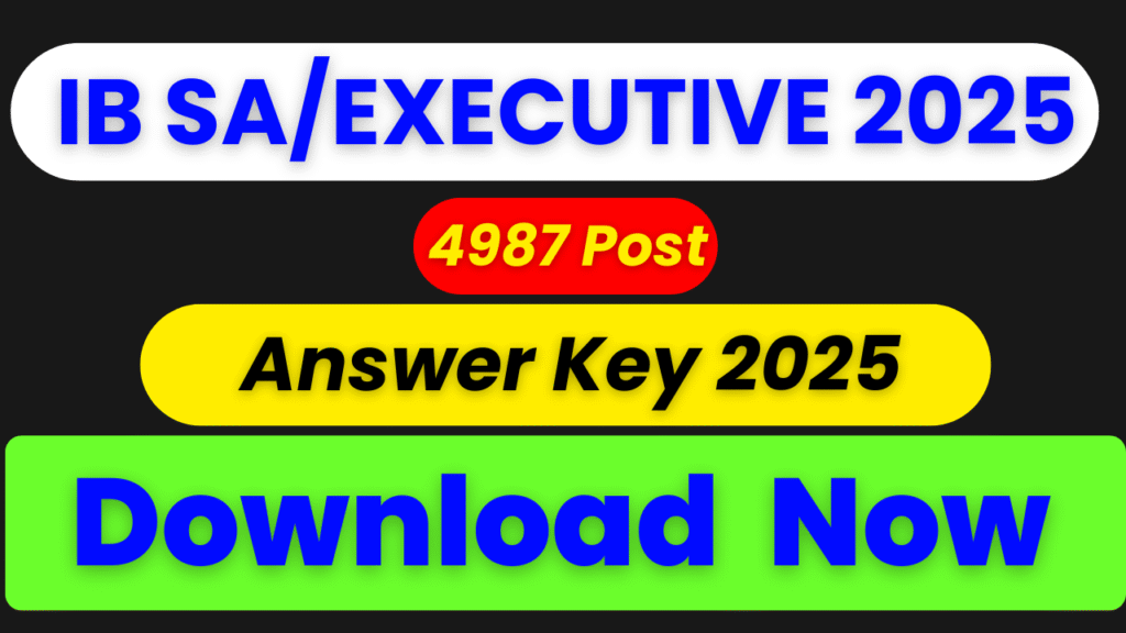 IB SA/ EXECUTIVE ANSWER KEY RELEASED