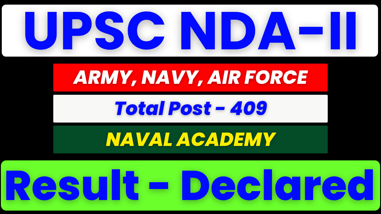 UPSC NDA-II RESULT DECLARED