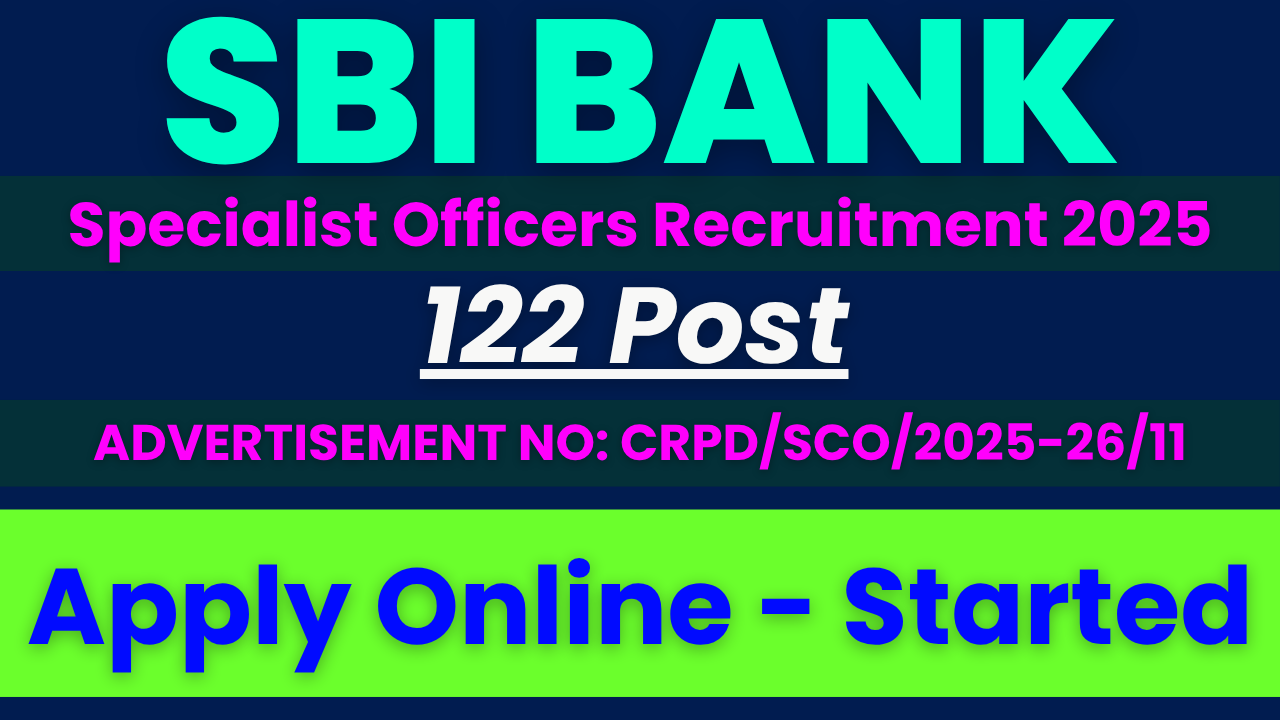 SBI BANK SPECIALIST CADRE OFFICERS RECRUITMENT 2025 ONLINE FORM
