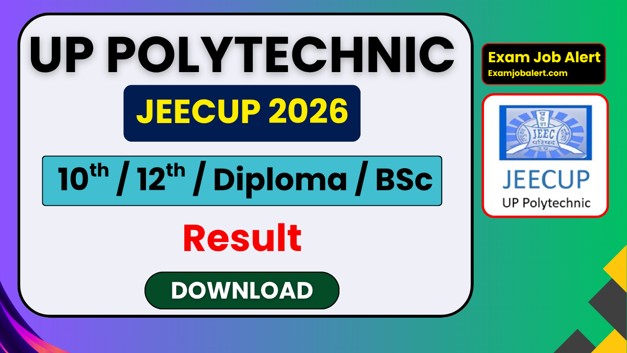 UP Polytechnic JEECUP Result 2026, JEECUP Diploma Admission Result, UP Polytechnic Entrance Exam Result 2026, JEECUP Scorecard 2026, jeecup.admissions.nic.in