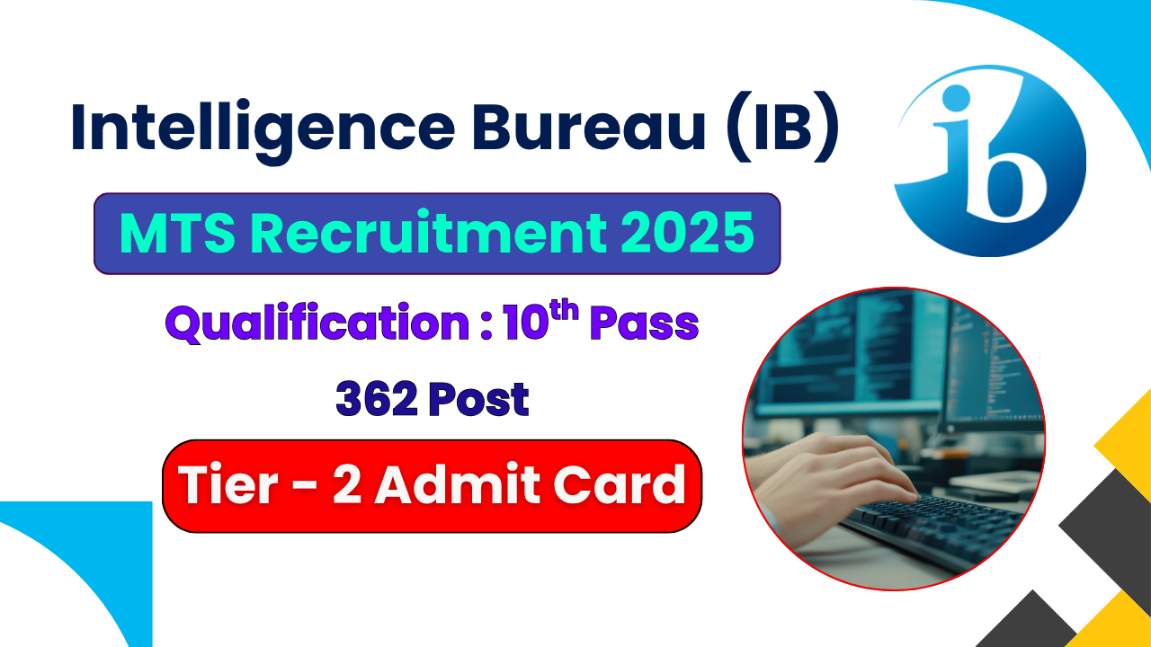 IB MTS Tier‑II Admit Card 2026, IB MTS Recruitment 2026, IB MTS Tier‑II Result 2026, IB Ministry of Home Affairs, IB Official Website
