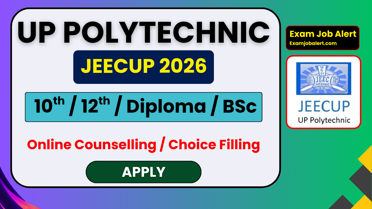 JEECUP Online Counselling 2026, UP Polytechnic Choice Filling 2026, JEECUP Admission 2026, UP Polytechnic Diploma Counselling 2026, JEECUP Seat Allotment 2026, jeecup.admissions.nic.in
