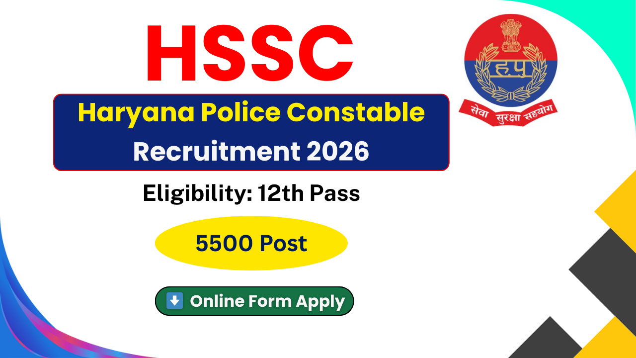 HSSC Haryana Police Constable Recruitment 2026, Haryana Police Constable Online Form 2026, HSSC Constable Vacancy 2026, Haryana Police Constable Eligibility, Haryana Police Constable Age Limit, Haryana Police Constable Last Date, HSSC Police Bharti 2026, Apply Online Haryana Police Constable