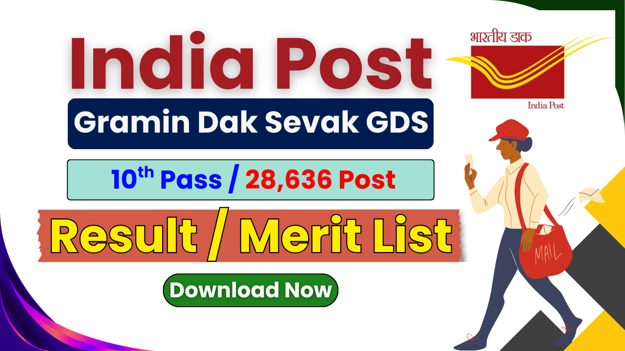 India Post GDS Merit List 2026, GDS Result 2026, India Post GDS Cut Off 2026, GDS Circle Wise Merit List, indiapostgdsonline.gov.in result, India Post Gramin Dak Sevak Recruitment 2026