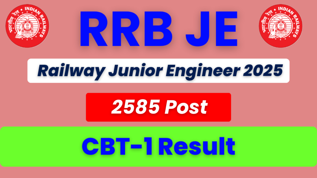 RRB JE CBT‑I Result 2026, Railway Junior Engineer Result, RRB JE Exam 2026, RRB JE Scorecard Download, indianrailways.gov.in, RRB JE Zone‑wise Result