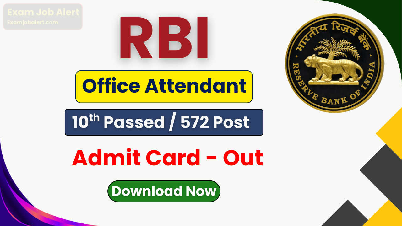 RBI Office Attendant Admit Card 2026, RBI Office Attendant Hall Ticket 2026, RBI Admit Card Download 2026, RBI Recruitment 2026 Admit Card, RBI Exam Date 2026