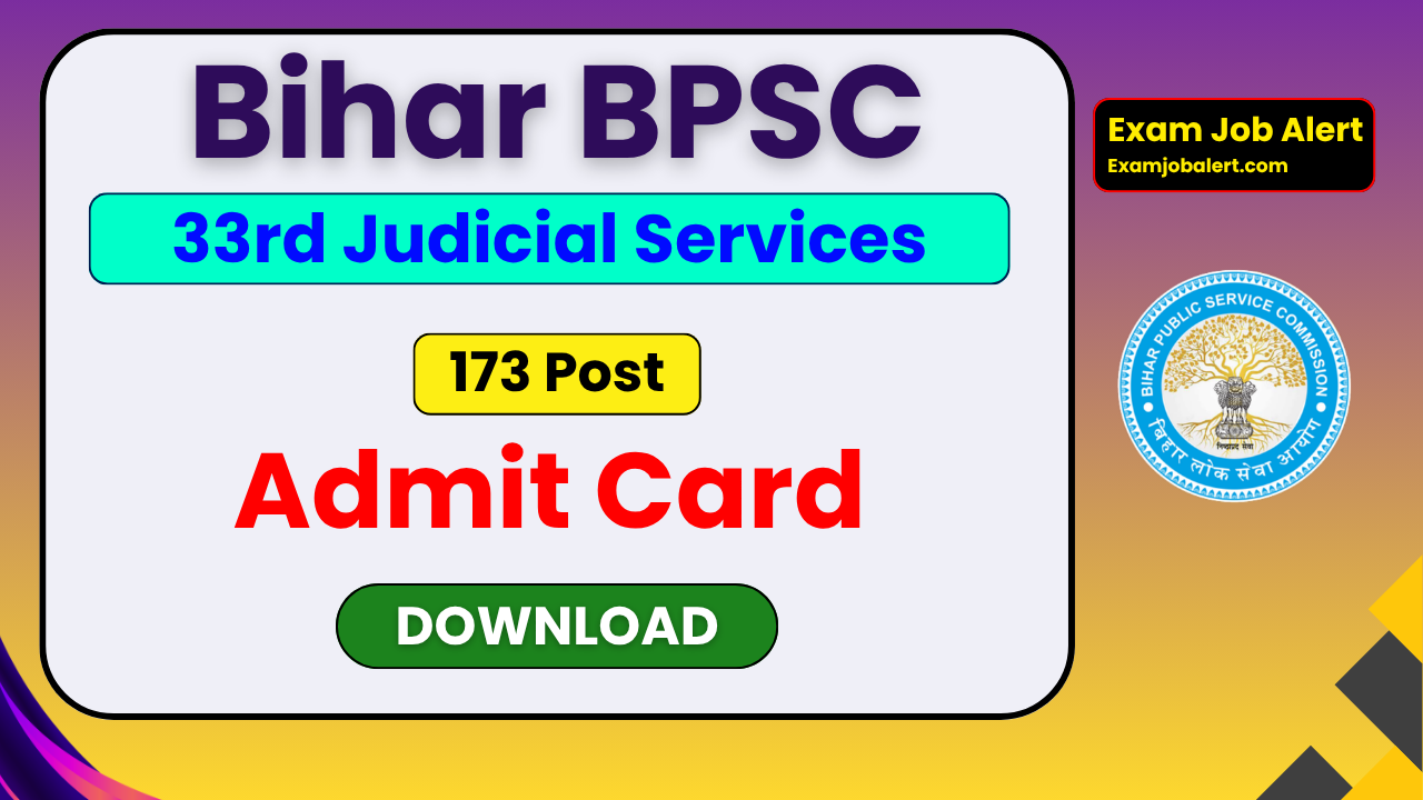 BPSC Judicial Services Exam Date 2026, Bihar Judicial Exam 2026, BPSC 33rd Judicial Services Notification, BPSC Admit Card 2026, BPSC Exam Schedule 2026, bpsc.bih.nic.in