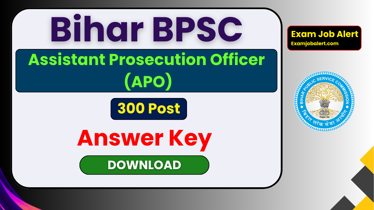Bihar BPSC APO Answer Key 2026, BPSC APO Recruitment 2026, BPSC APO Exam Date 2026, BPSC APO Admit Card 2026, BPSC Advt 13/2026
