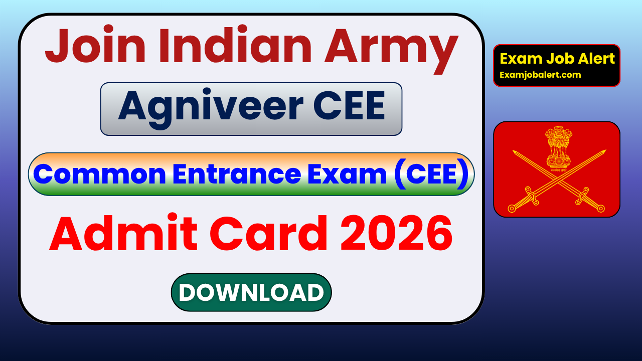 Indian Army Agniveer Admit Card 2026, Agniveer CEE Hall Ticket 2026, Bhartiya Sena Admit Card 2026, Indian Army Exam Date 2026, Agniveer Recruitment Admit Card 2026, joinindianarmy.nic.in admit card