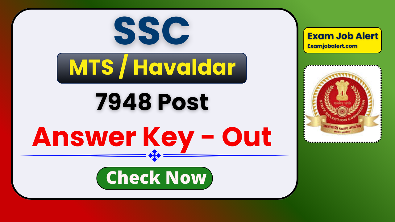 SSC MTS Answer Key 2026, SSC Havaldar Answer Key 2026, SSC MTS Havaldar Exam 2026, SSC Answer Key Download, ssc.gov.in answer key