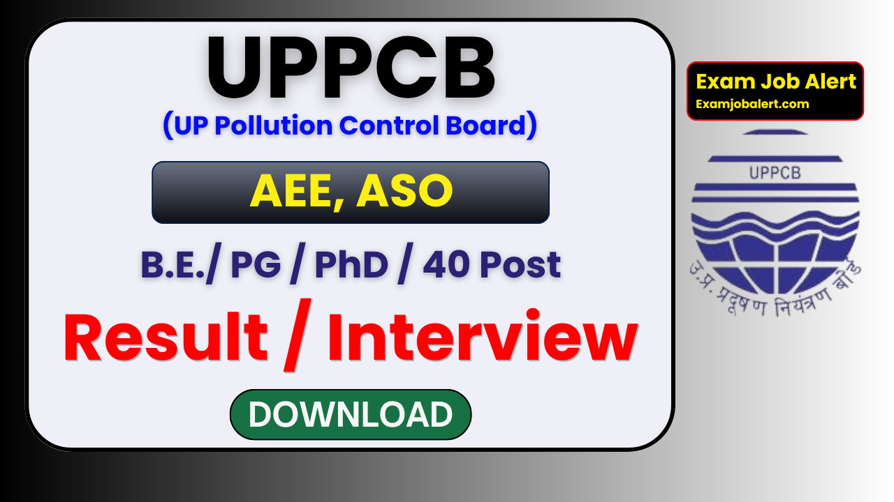 UPPCB AEE Interview Letter 2026, UPPCB ASO Interview Letter 2026, UPPCB Interview Call Letter 2026, UPPCB Recruitment 2026, UPPCB Advt G47295/2026