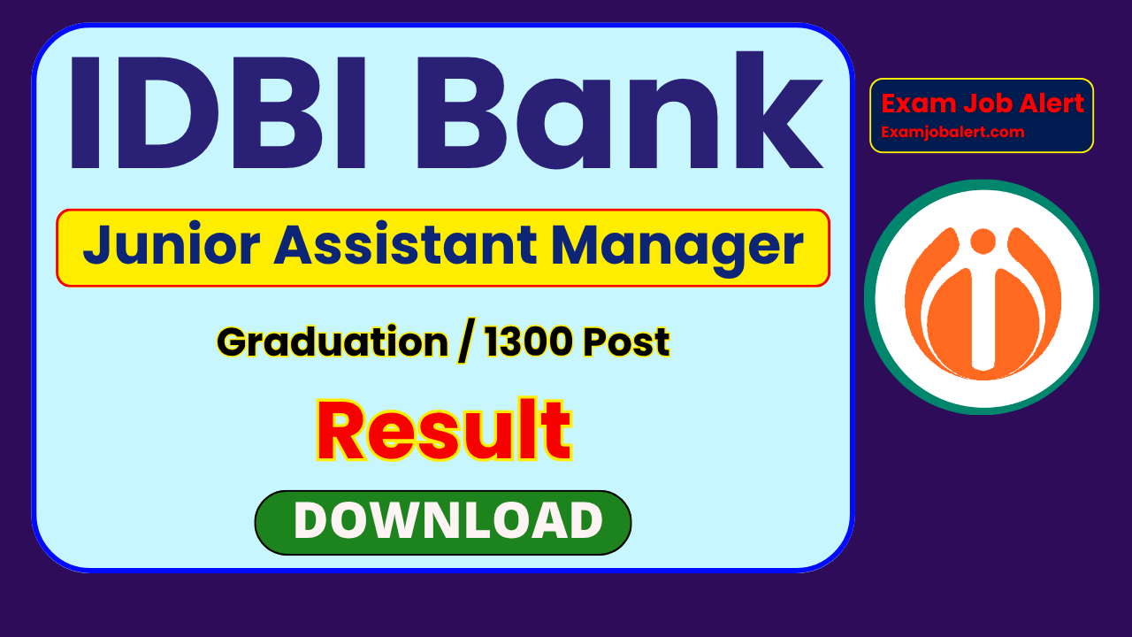 IDBI Bank JAM Result 2026, IDBI Assistant Manager Result 2026, IDBI JAM Recruitment 2026, IDBI JAM Merit List, idbi.com careers, IDBI Bank Result 2026