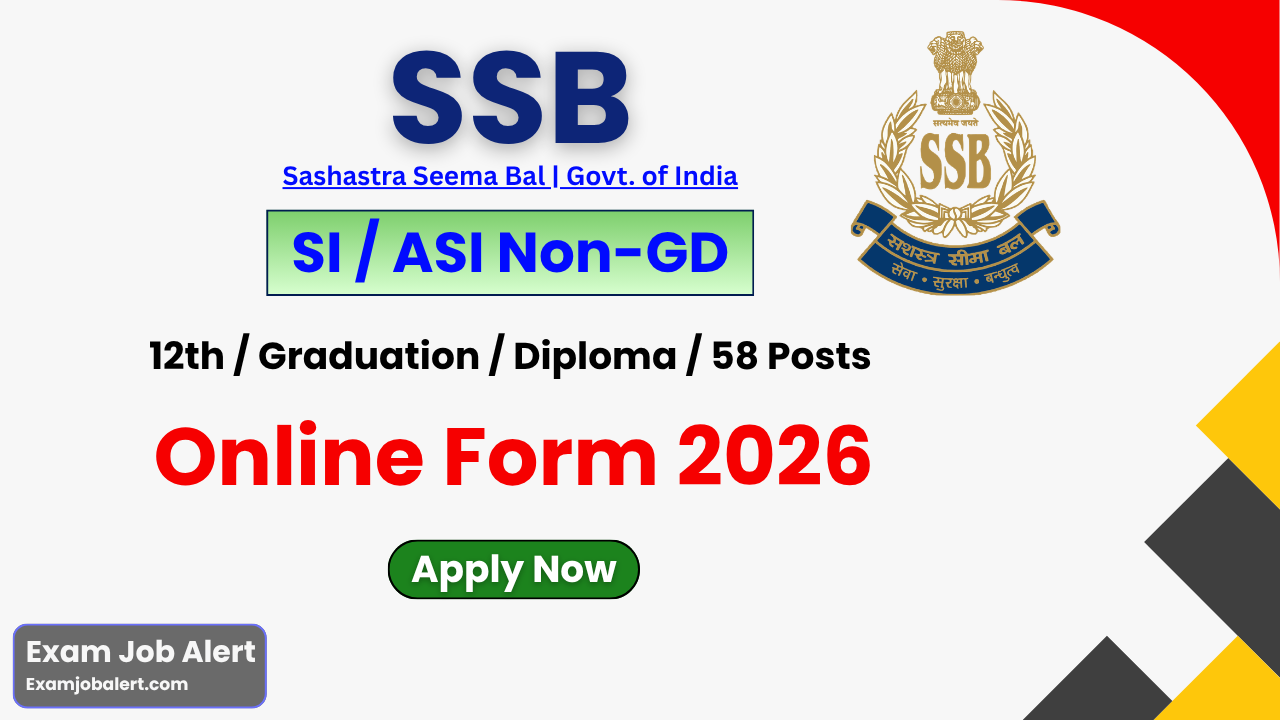 SSB SI ASI Recruitment 2026, SSB Non-GD Vacancy 2026, SSB SI ASI Online Form 2026, SSB SI ASI Eligibility, SSB SI ASI Age Limit, SSB SI ASI Notification 2026, SSB Advt No 524/2025