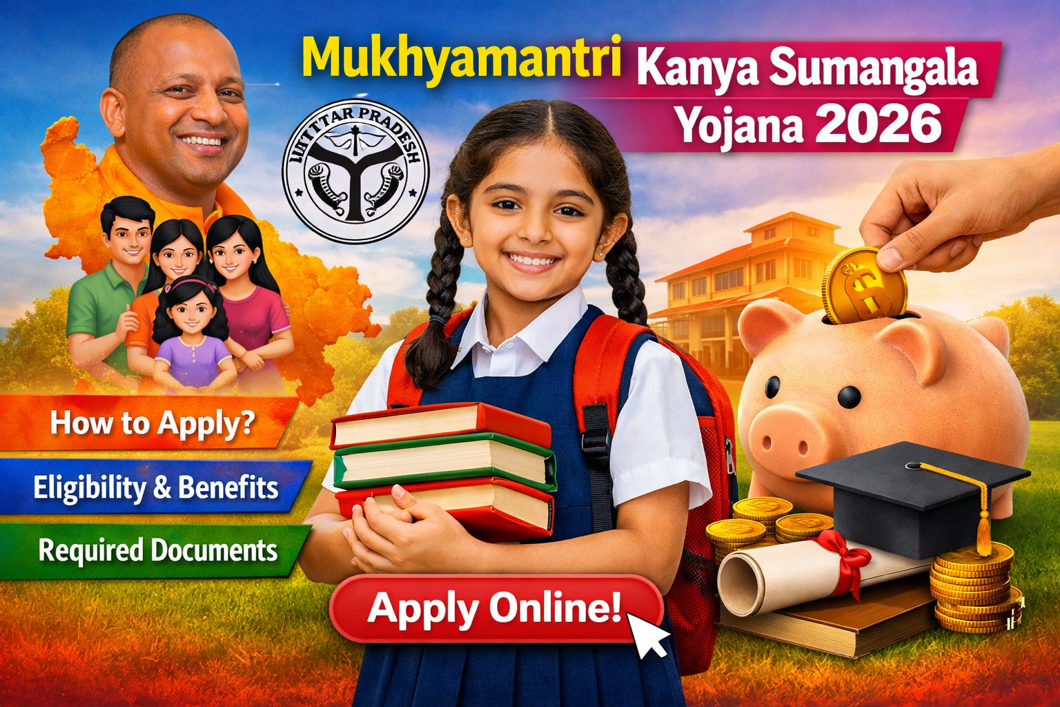 Mukhyamantri Kanya Sumangala Yojana 2026, Kanya Sumangala Yojana Eligibility, Kanya Sumangala Yojana Application, UP Kanya Sumangala Scheme, Kanya Sumangala Portal