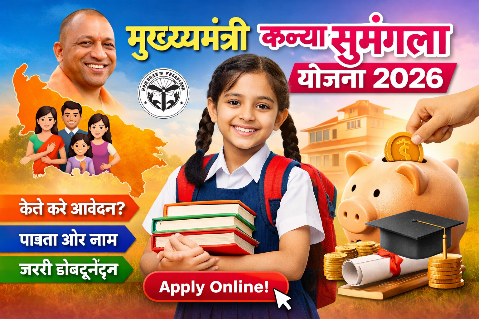 Mukhyamantri Kanya Sumangala Yojana 2026, Kanya Sumangala Yojana Eligibility, Kanya Sumangala Yojana Application, UP Kanya Sumangala Scheme, Kanya Sumangala Portal