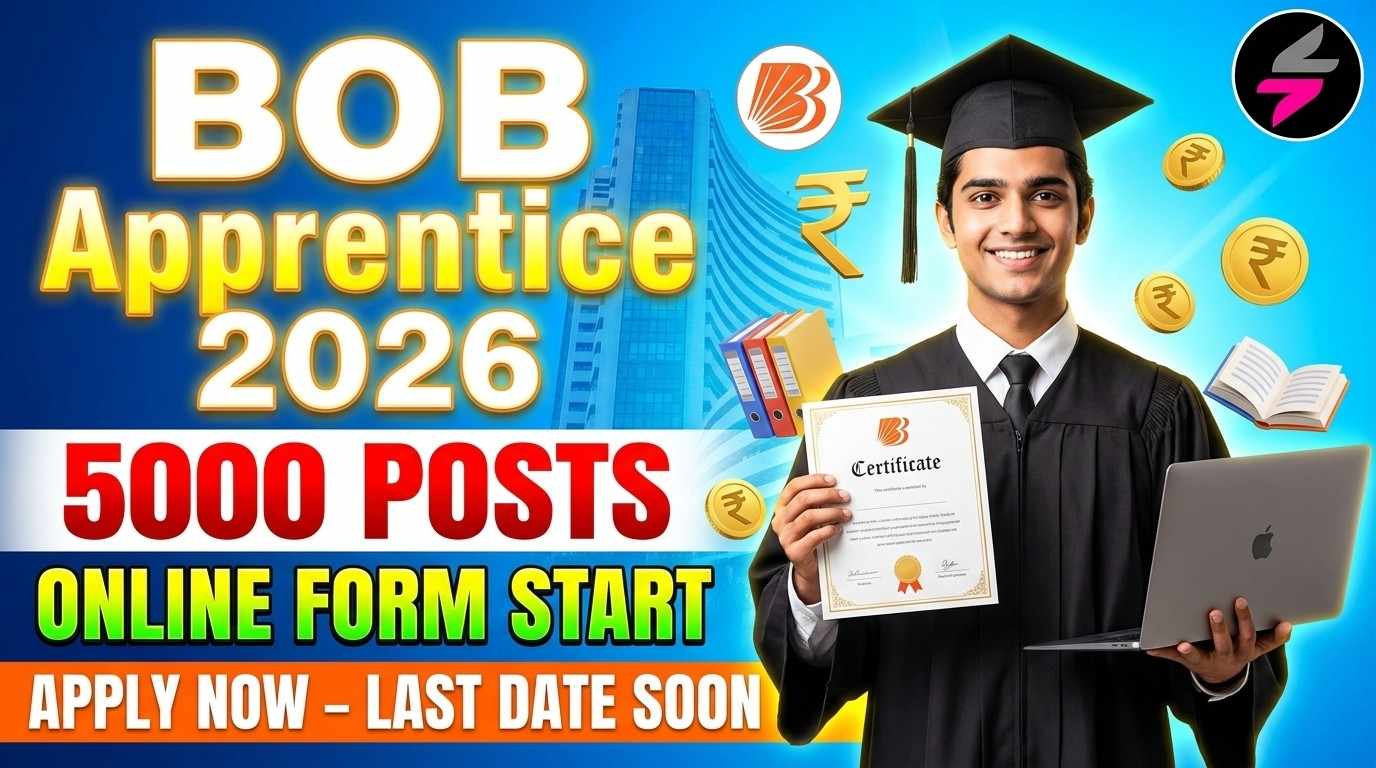 Bank of Baroda Apprentice Recruitment 2026, BOB Apprentice Vacancy 2026, Bank of Baroda Apprentice Online Form 2026, BOB Apprentice Eligibility 2026, BOB Apprentice Age Limit 2026, Bank of Baroda Apprentice Notification 2026