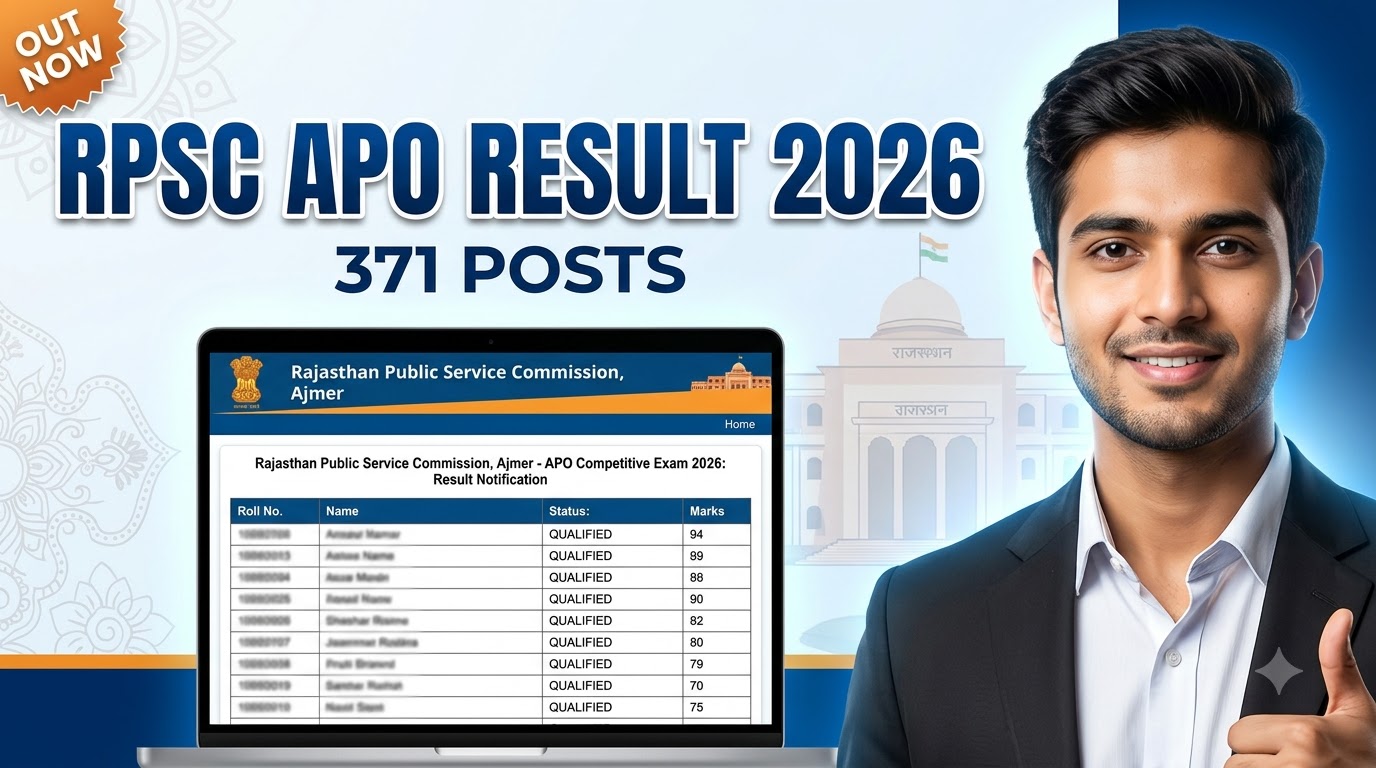 RPSC APO Result 2026, RPSC Assistant Prosecution Officer Result 2026, RPSC APO Result PDF, APO Result 2026 Rajasthan, RPSC APO Recruitment 2026, Rajasthan APO Result, RPSC 371 Vacancy, RPSC Result 2026