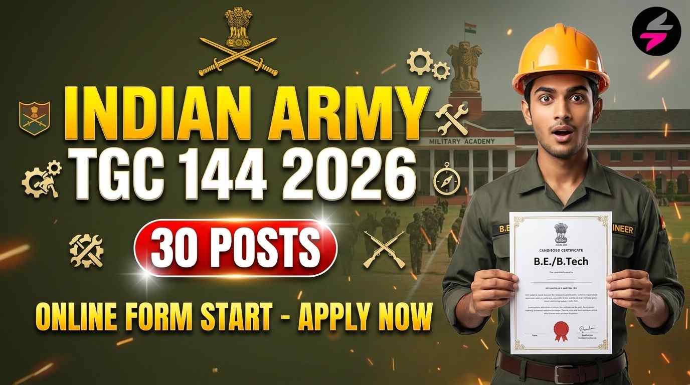 Indian Army TGC 144 Recruitment 2026, Indian Army TGC 144 Vacancy, Indian Army TGC 144 Eligibility, Indian Army TGC 144 Age Limit, Indian Army TGC 144 Online Form, Indian Army TGC 144 Notification