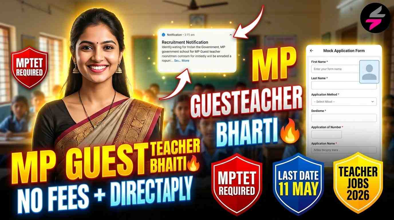 MP Guest Teacher Recruitment 2026, MPGFMS Online Form 2026, MP Guest Teacher Vacancy 2026, MP Guest Teacher Eligibility 2026, MP Guest Teacher Age Limit 2026, gfms.mp.gov.in