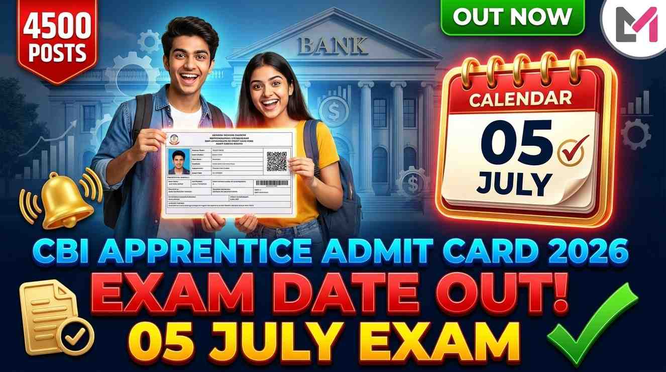 CBI Apprentices Exam Date 2026, Central Bank Apprentices Admit Card 2026, CBI Apprentices Recruitment 2026, CBI Exam Notice 2026, Central Bank Official Website