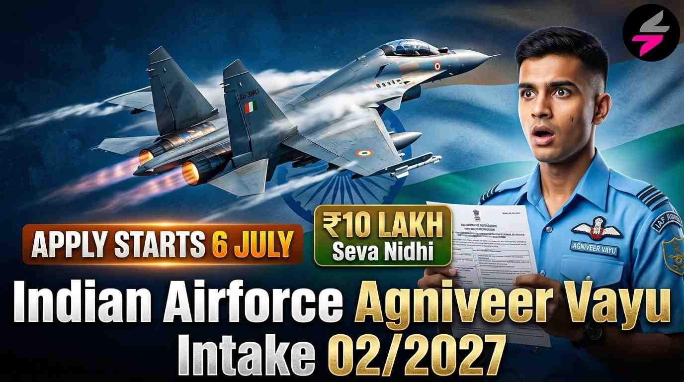 Indian Air Force Agniveer Vayu Recruitment 2026, IAF Agniveer Vayu Intake 02/2027, Agniveer Vayu Online Form 2026, Indian Air Force Vacancy 2026, Agnipath Vayu Official Website