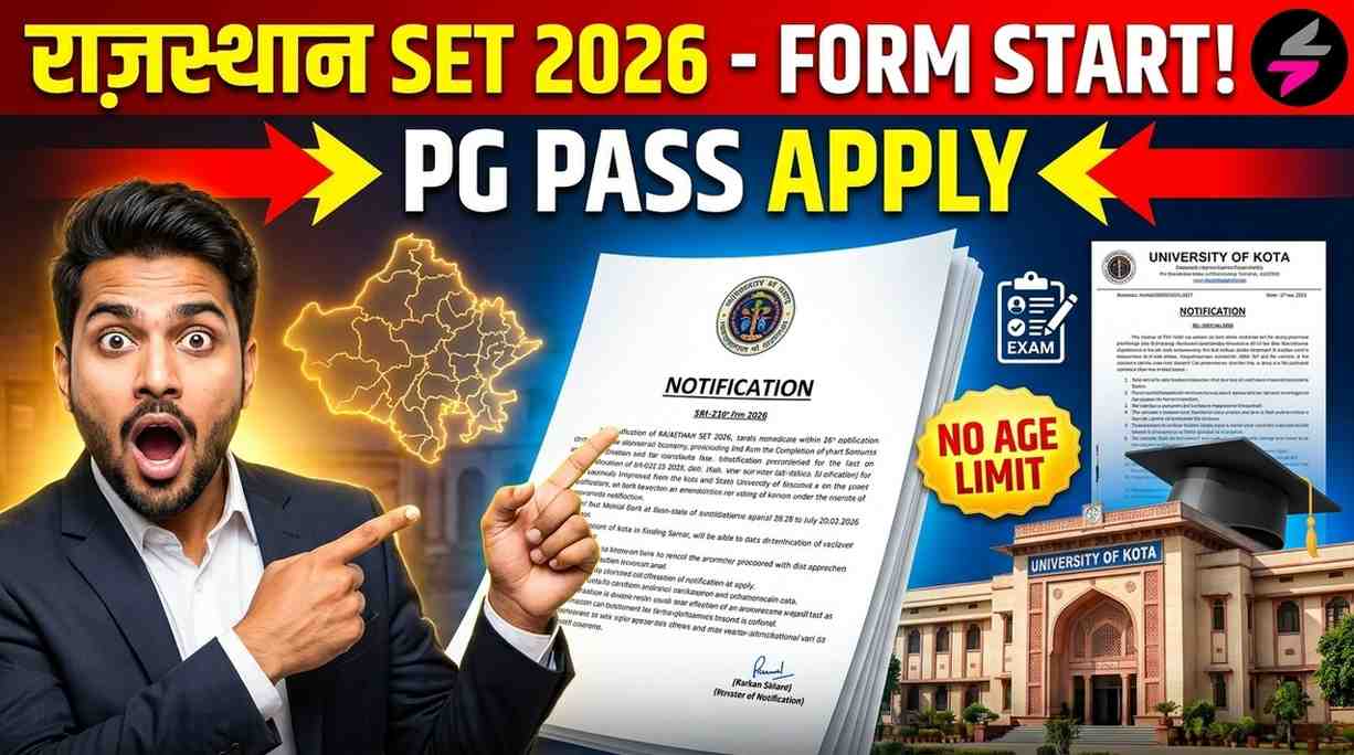 Rajasthan SET Online Form 2026, Rajasthan SET Eligibility 2026, Rajasthan SET Age Limit 2026, Rajasthan SET Vacancy 2026, Rajasthan SET Apply Online
