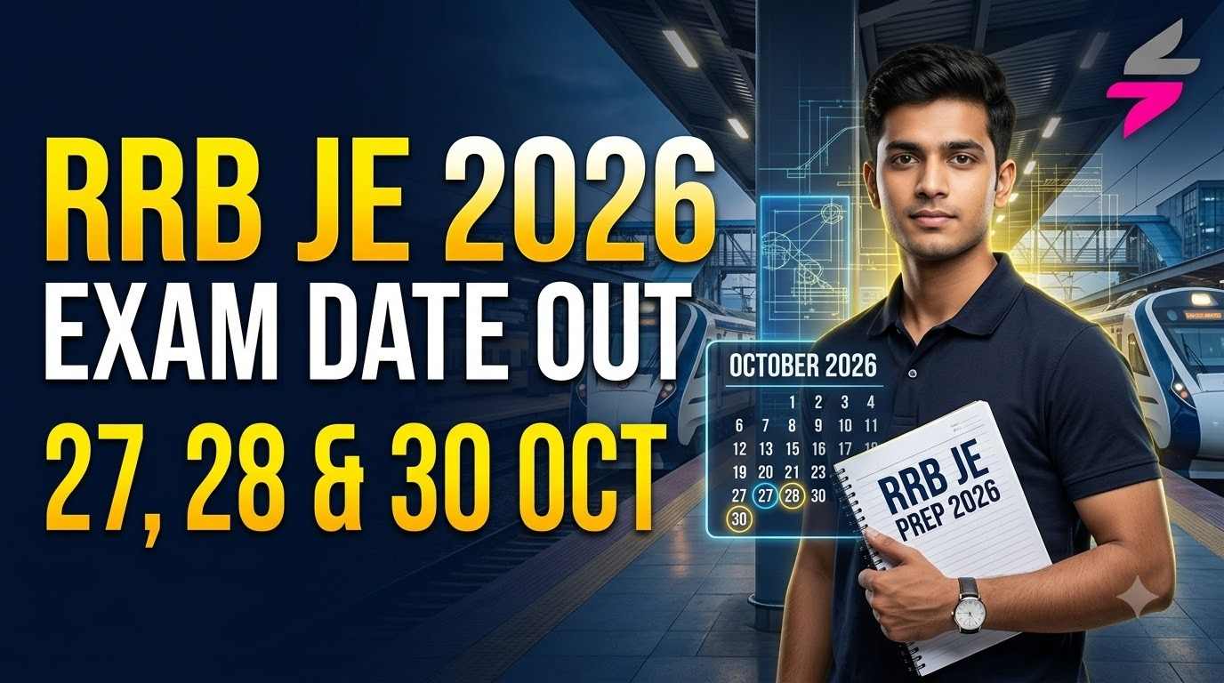 RRB JE Exam Date 2026, RRB JE Recruitment 2026, RRB JE Notification 2026, RRB JE Schedule 2026, rrbcdg.gov.in