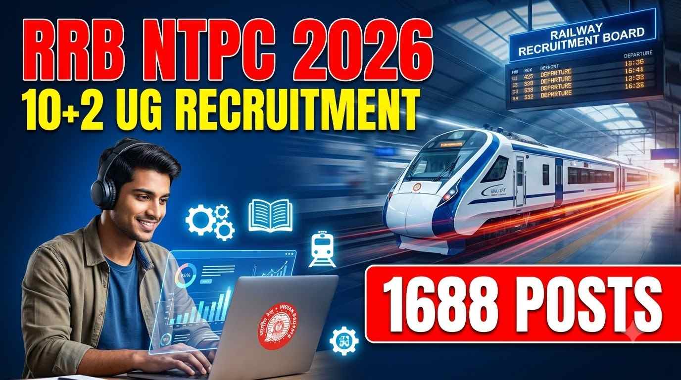 RRB NTPC 10+2 UG Recruitment 2026, RRB NTPC Vacancy 2026, RRB NTPC Notification 2026, RRB NTPC CEN 07/2026, rrbcdg.gov.in