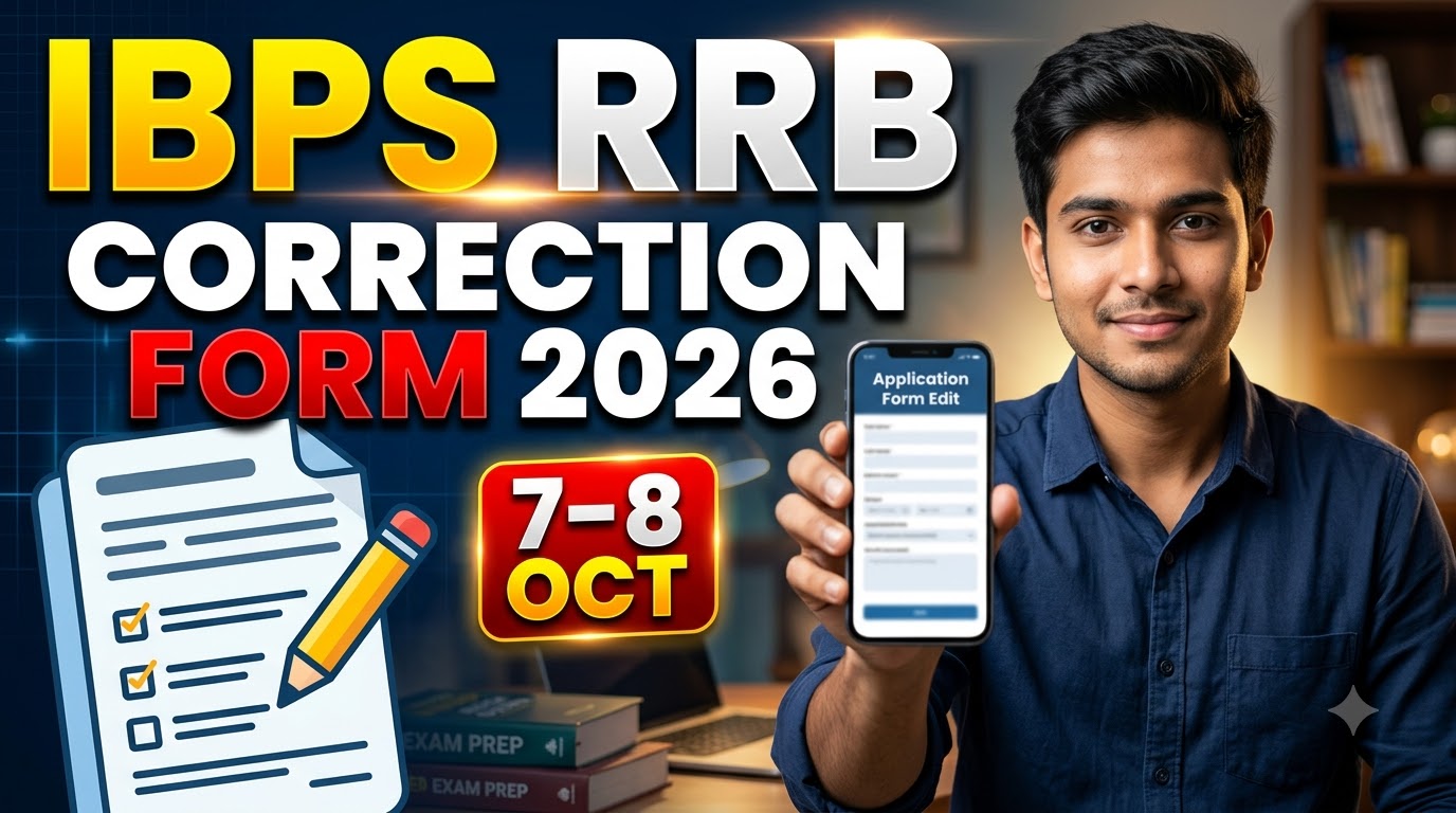 IBPS RRB 15th Correction Form 2026 Open, Edit Application Online